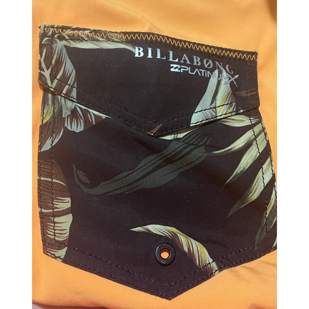 Y2K Billabong Platinum X Recycler Board‎ Shorts Spellout Swim Surf Floral Men 36